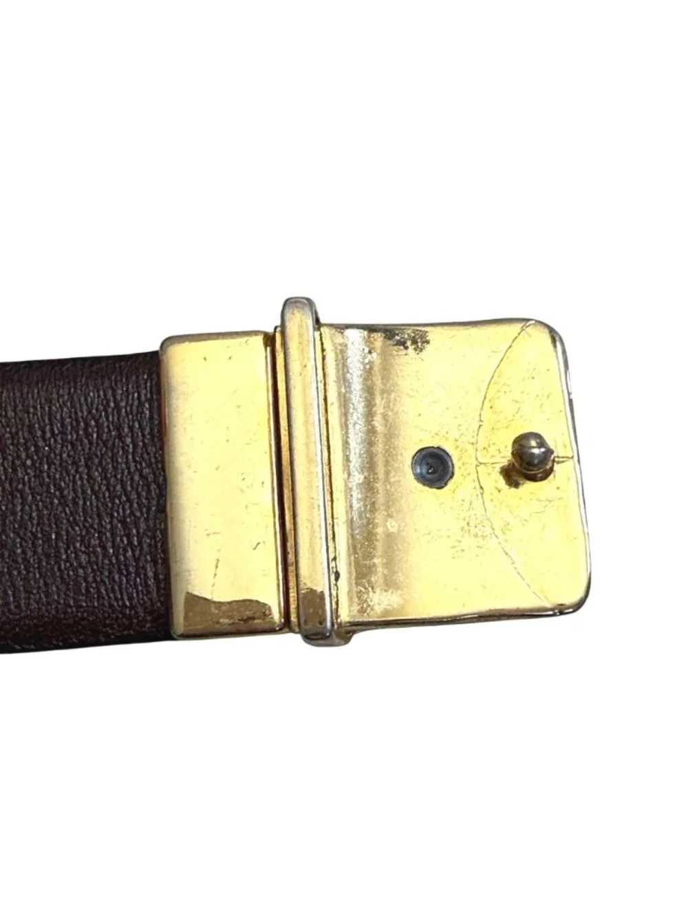 YSL Yves Saint Laurent Unisex Leather Belt Vintage Luxury Designer Minimalist